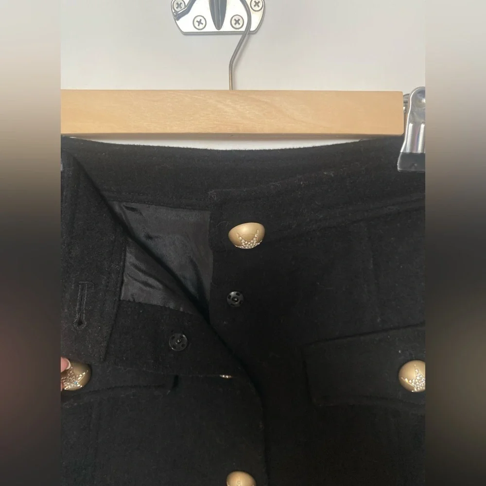 100%‎ Wool Skirt Star Buttons Size Medium